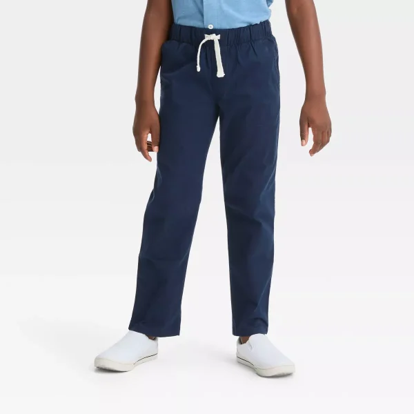 Boys' Stretch Straight Fit Woven Pull-On Pants